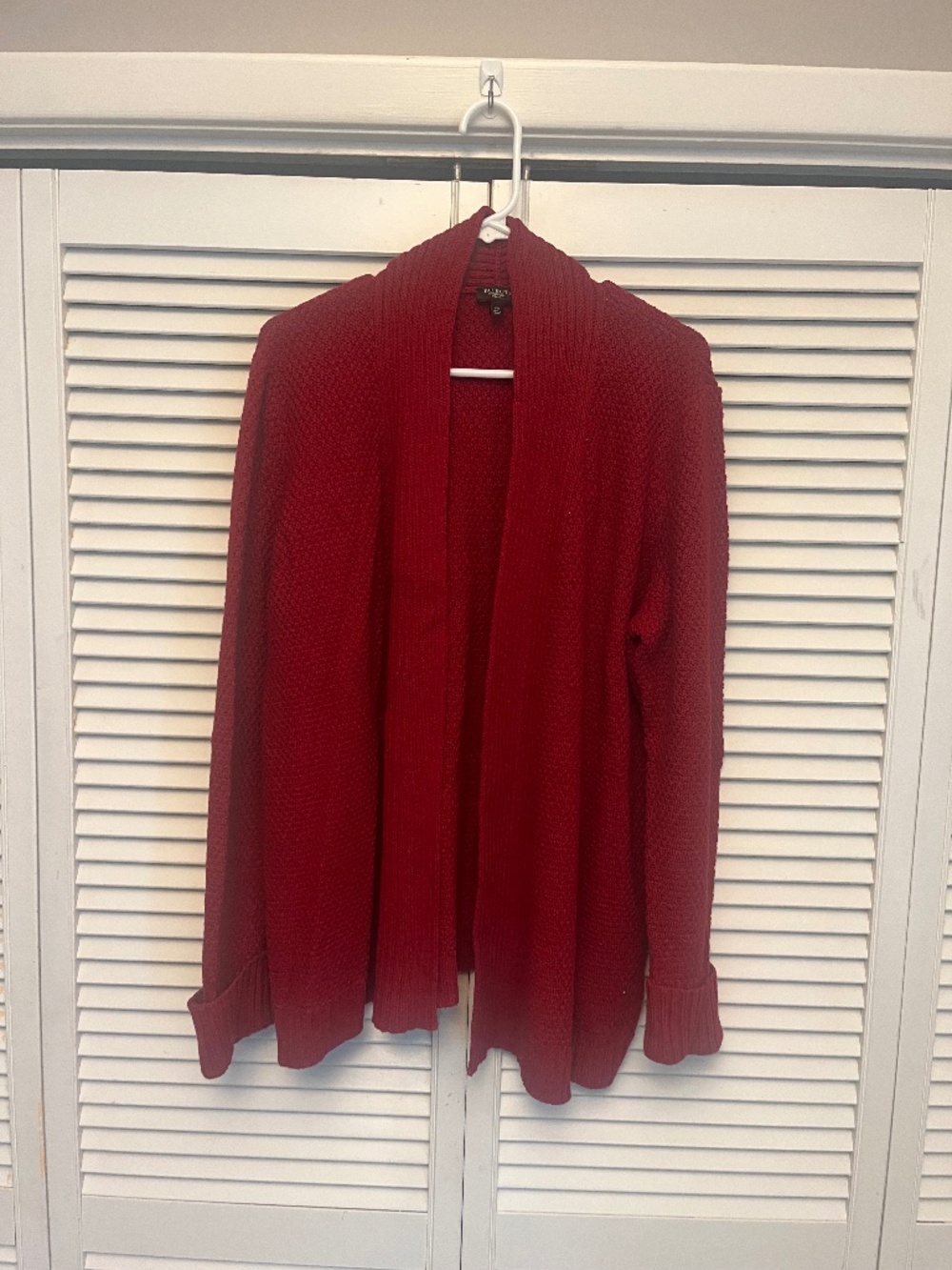 Talbots Red Shawl Sweater